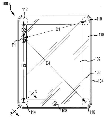 Skizze zum Apple-Patent für drucksensitive Touchscreeneingaben Skizze zum Apple-Patent für drucksensitive Touchscreeneingaben