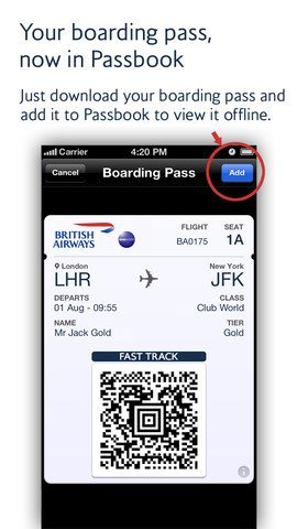 British Airways – Passbook-Feature British Airways – Passbook-Feature