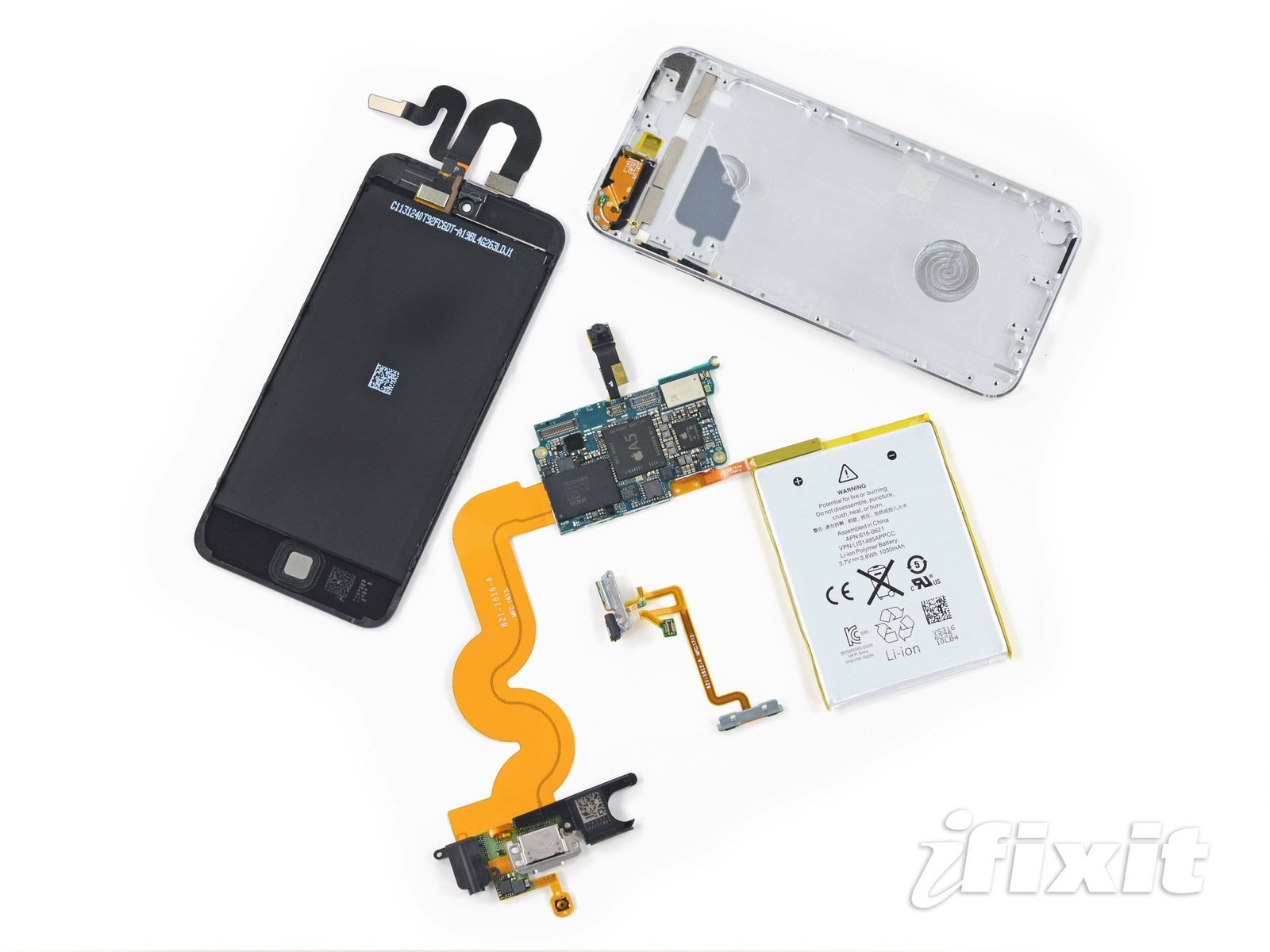 iPod touch 16 GB auseinandergenommen, Foto: iFixit iPod touch 16 GB auseinandergenommen, Foto: iFixit