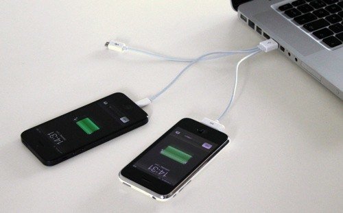 Ladekabel 3-in-1, Lightning, Dock-Connector, Micro USB Ladekabel 3-in-1, Lightning, Dock-Connector, Micro USB