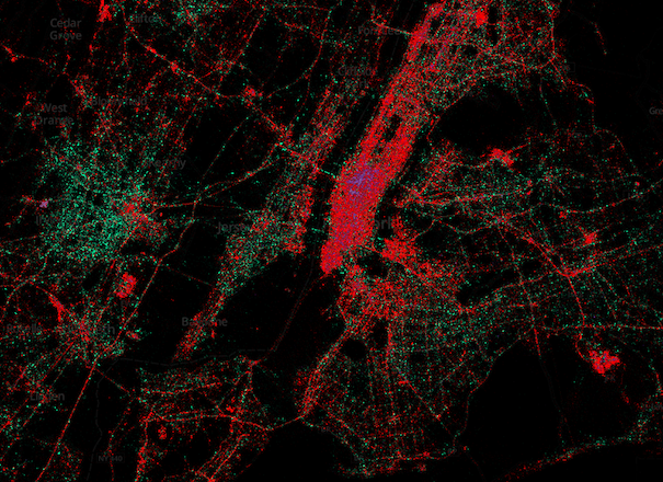 New-York-City-Twitter-Map, Bild: MapBox New-York-City-Twitter-Map, Bild: MapBox